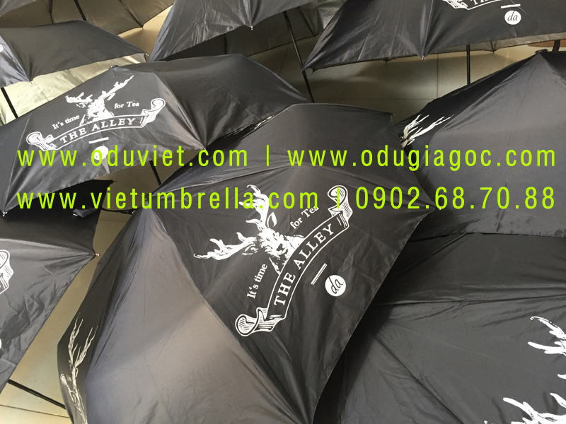 xưởng sản xuất ô dù cầm tay in logo quảng cáo